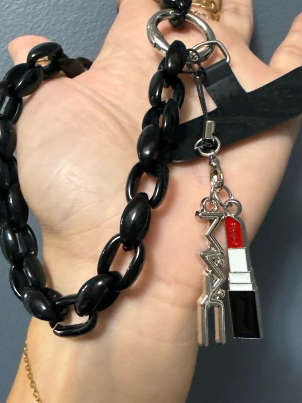 Rare Mac Phone Charm Wristle Chain with Charms